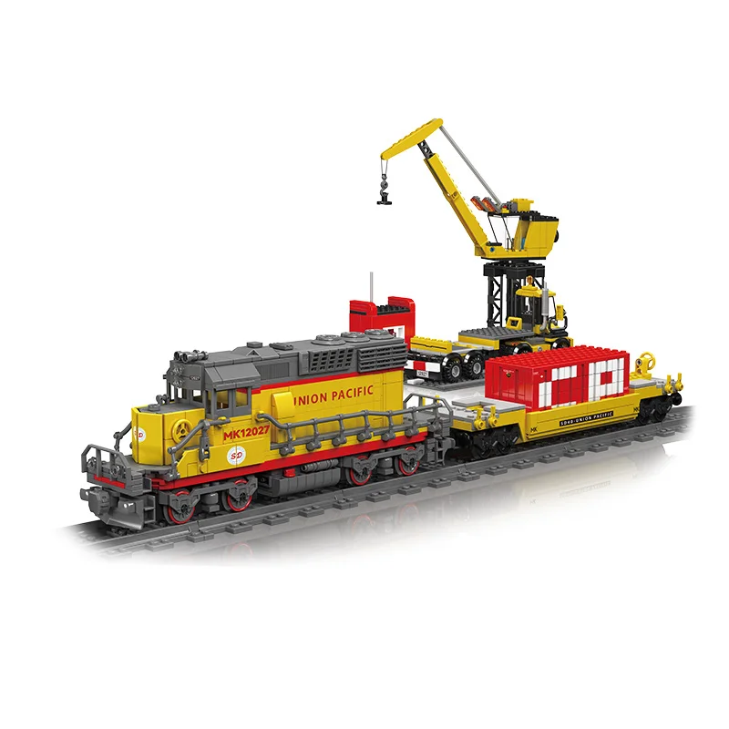 

MOLD KING World Train 12027, EMD SD40-2, дизельный локомотив, строительные блоки с дистанционным управлением, набор игрушек, подарок на день рождения