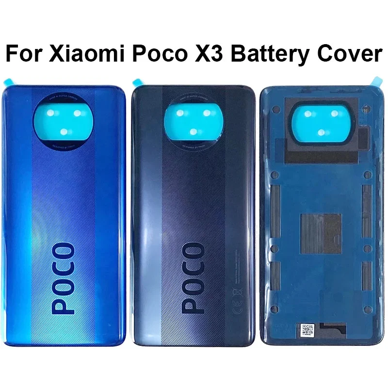 Zurück Abdeckung Für Xiaomi Poco X3 Zurück Batterie Hinten Gehäuse Tür Abdeckung Für Xiaomi Poco X3 NFC Zurück Gehäuse – Detail 3