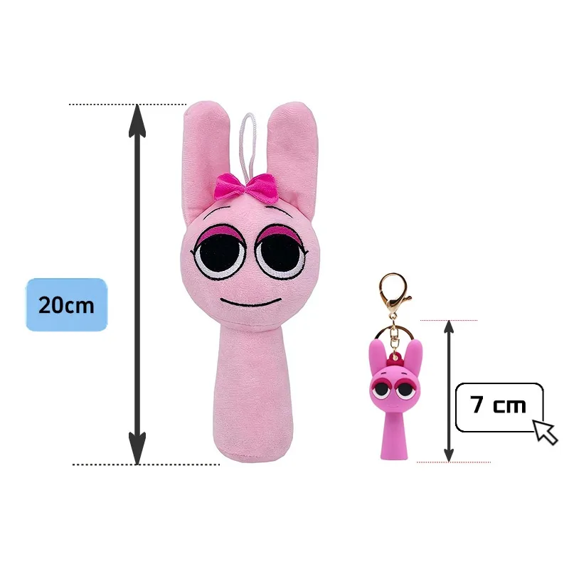 Send the same character 3D silicone keychain Sprunki Plush plush toy movie game peripheral creative pillow gift trendy toys