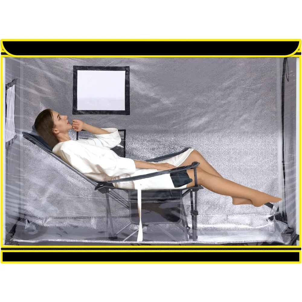 Portable Steam Sauna Suite, Full-size with Foldable Lounge Chair (62.99 