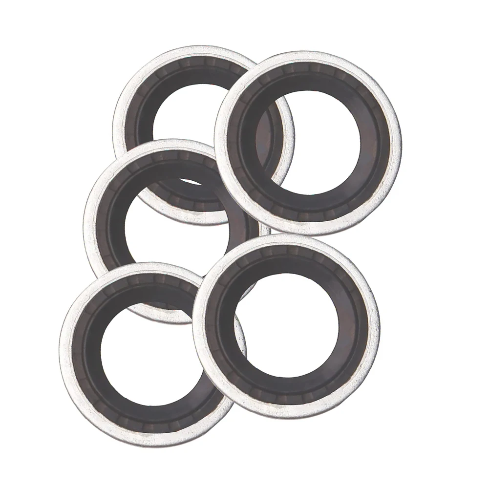 48PCS AC System Compressor Gasket Seals Kit for Automotive Air Conditioning Repair with Metal Ring and Rubber Washer