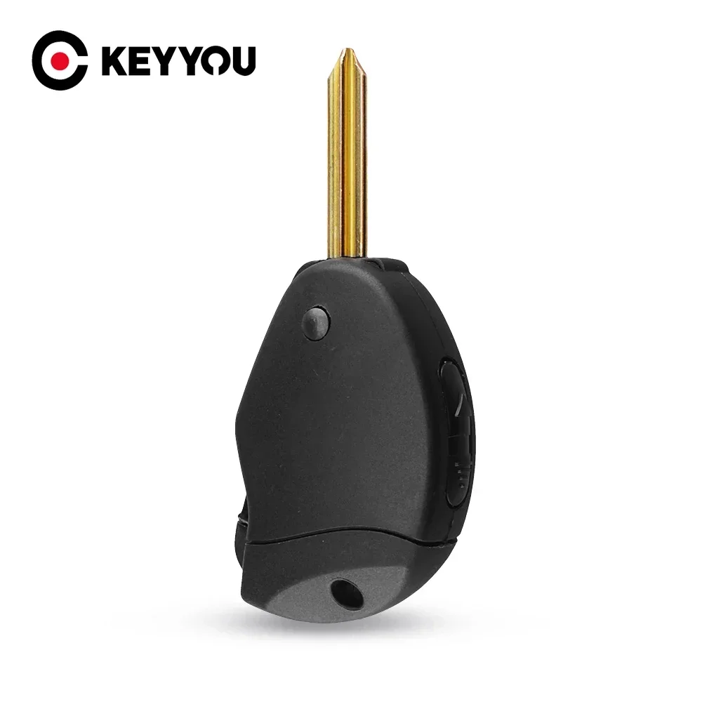 KEYYOU-carcasa de llave de coche remota, 2 botones, nuevo, para Citroen Evasion Synergie Xsara Xantia, funda de llave plegable lateral, reemplazo