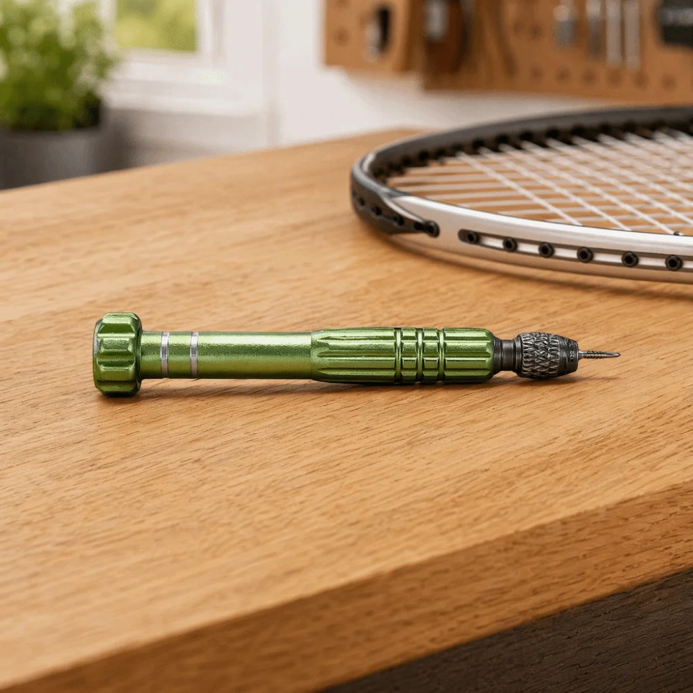 Stainless Steel Tip String Tube Puller Knurled Grip Lightweight Badminton Grommet Remover Aluminum Alloy Compact