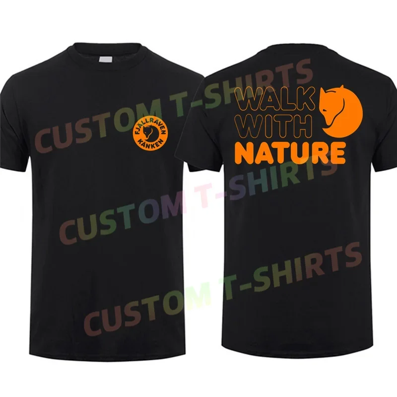 

2024 Summer Men T Shirt Casual Fjall Fox Raven Brand Sports T-shirt Graphic Short Sleeves 100% Cotton S-3XL Cool Tee