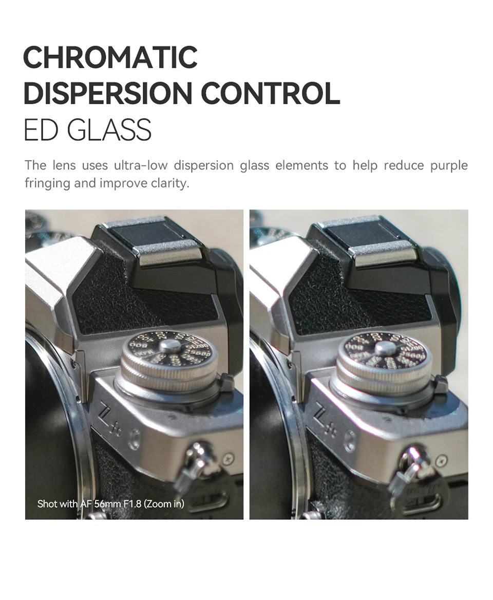 TTArtisan AF 56mm F1.8 Große Blendenöffnung Kameraobjektiv für Porträtfotografie mit Sony E Fujifilm XF Nikon Z Anschluss ZV-E10 A7R III – Detail 15