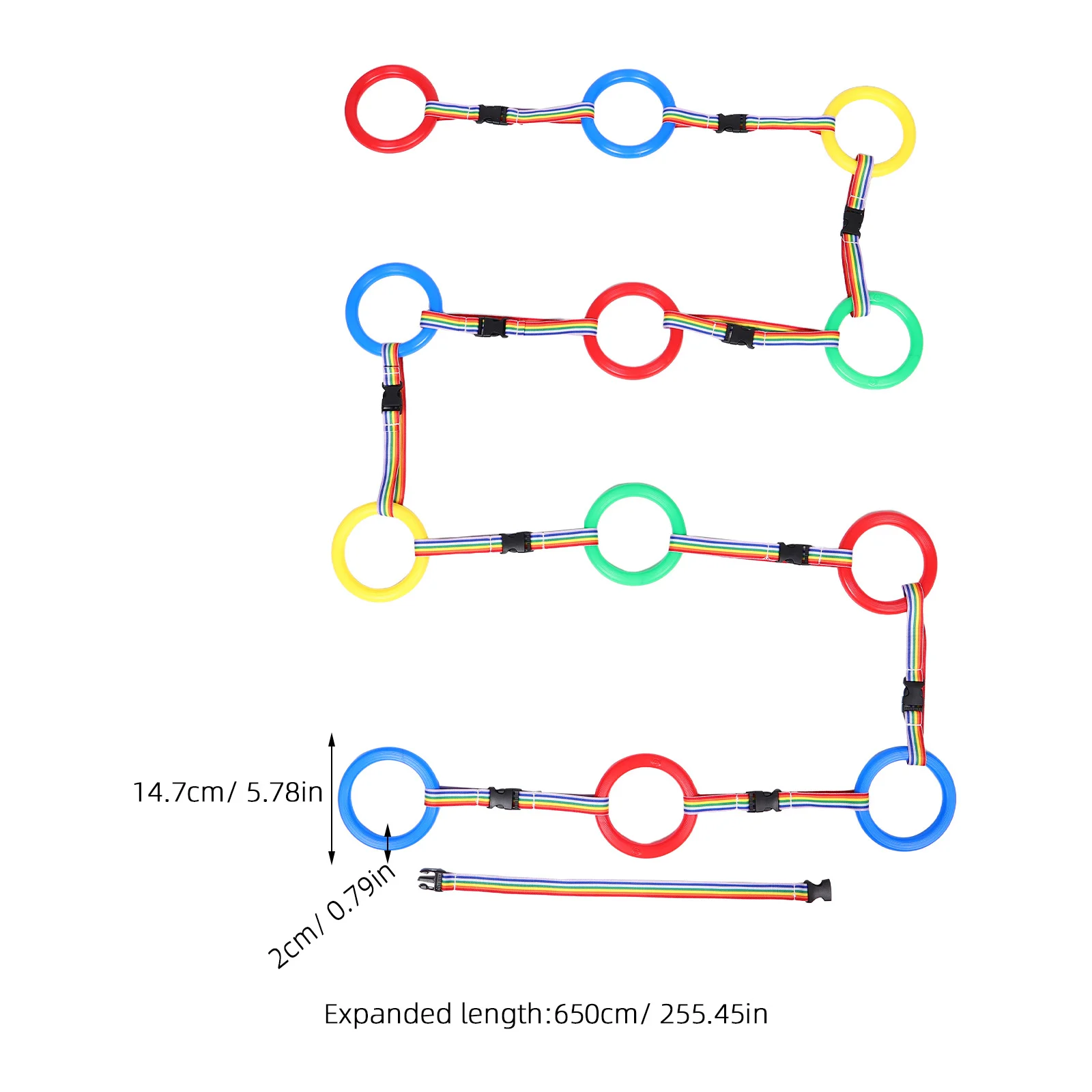 Correa para niños pequeños, aro colorido, cuerda de seguridad para caminar, hebilla de liberación rápida, enlace de muñeca antipérdida, arnés de juego al aire libre, 12 Uds.