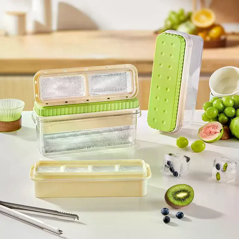 Grand bac à glaçons en silicone à 15 compartiments, avec système de pression pour un démoulage facile, pour cocktails et refroidissement de boissons à domicile