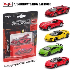 Maisto 1:64 Ferrari SF90 SP1 Lamborghini 37 Chassis full alloy die-casting car model collection gift toys