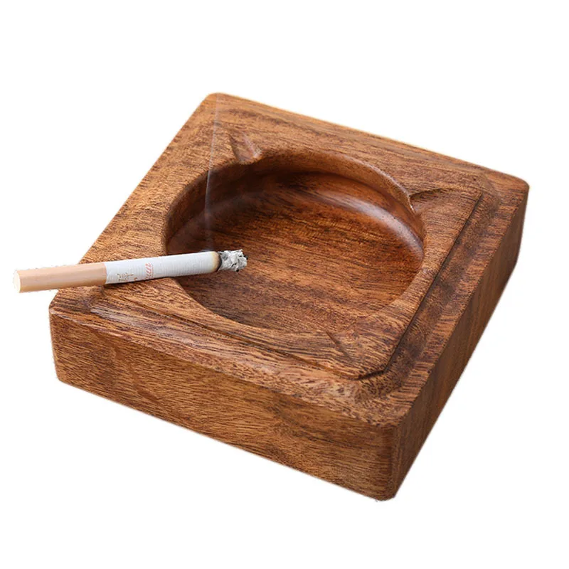 

Solid Wood Ashtray, Home Living Room, Creative Personality, Wooden Hotel, New Chinese Style Wooden Ashtray