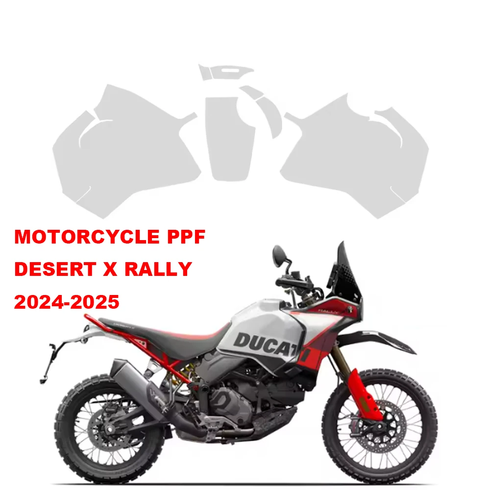 

For Ducati Desert X PPF Motorcycle TPU Paint Protection Film Anti-Scratch Kit DesertX Fairing Transparent Protective Film Kit