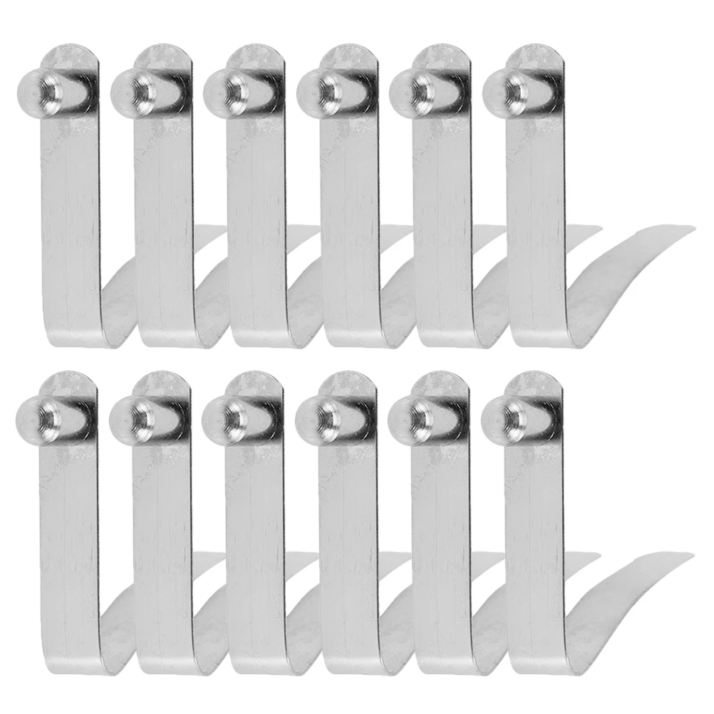 

12pcs Spring Clips For Tents Umbrellas Kayaks Locking Snap Button Compression Boat Accessories Pole Tube Fasteners Repair Tools