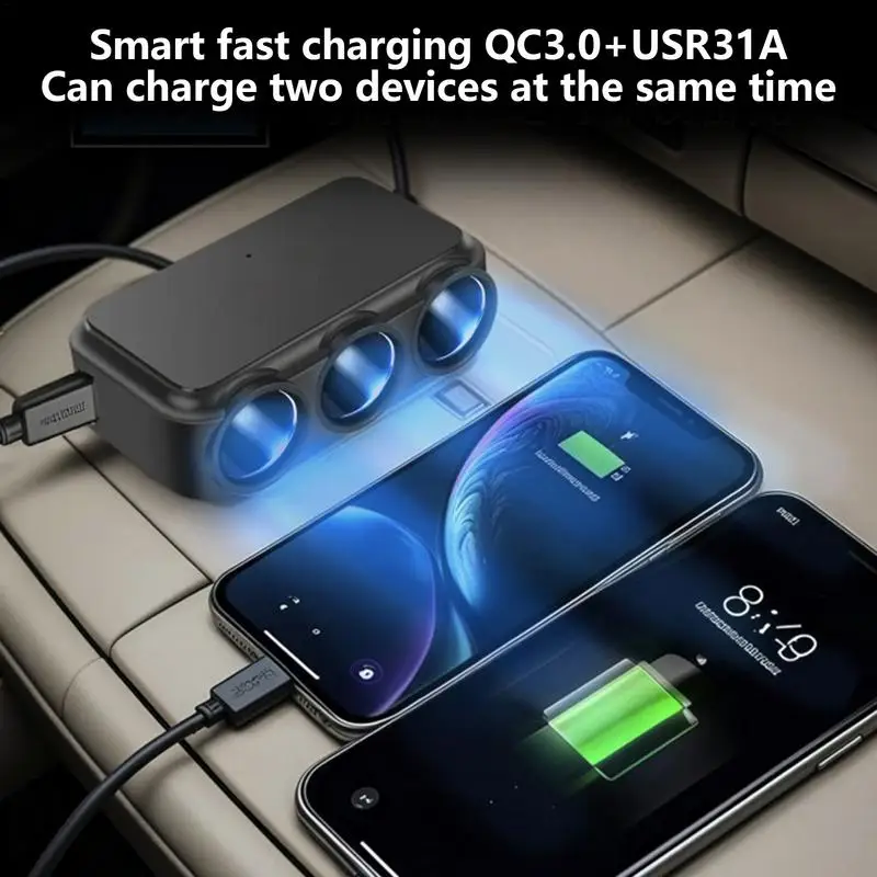 Charger Car Conversion Plug Car Charger Auto Cell Phone Charger Conversion Plug Multifunctional Car Charger For Vehicles