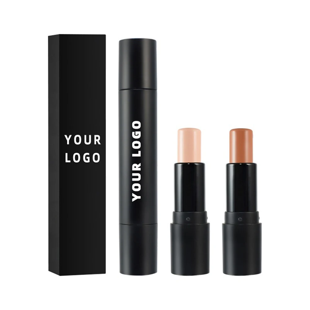 Private Label Double-headed Contour Highlight Stick Waterproof Long-lasting Brighten Custom Logo Makeup Wholesale Cruelty Free