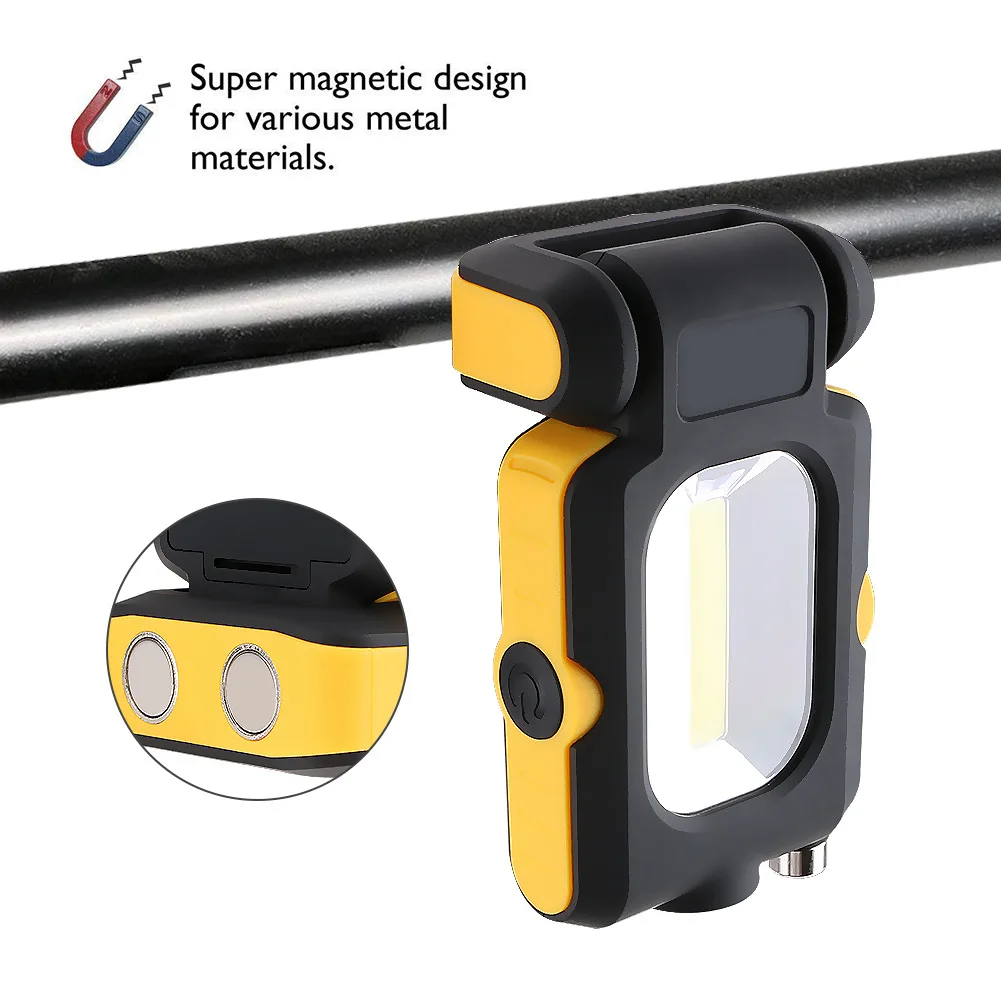 8000LM LED Work Light Flashlight Emergency Light COB Handheld Magnetic COB Work Lamp Auto Repair Light Torch