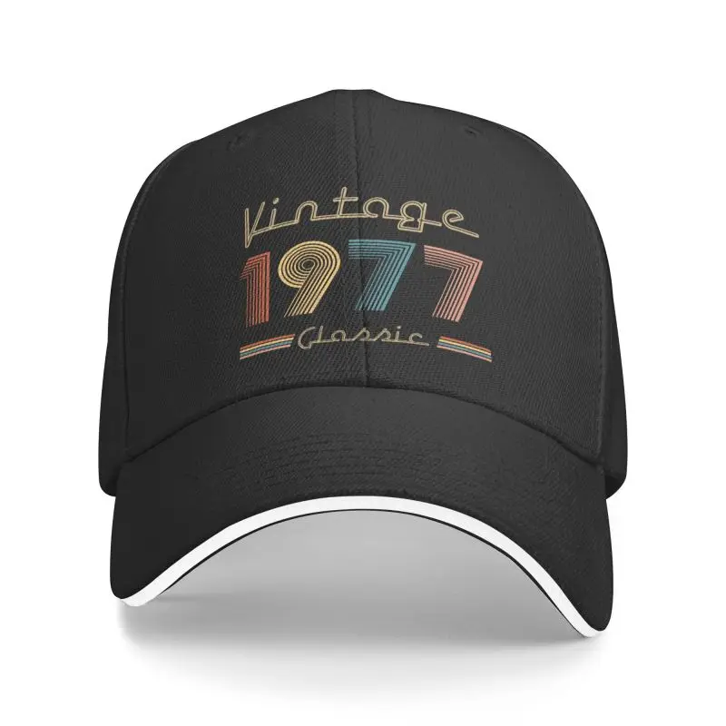 

Fashion Vintage Born In 1977 Birthday Gifts Baseball Cap Men Women Breathable Dad Hat Performance