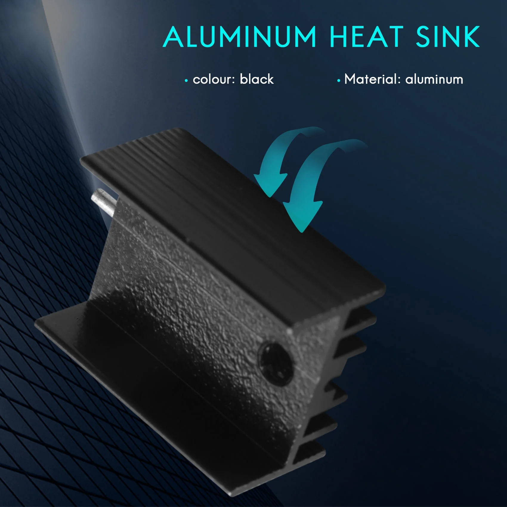 A56XQ 10 ชิ้น 21x15x11 มิลลิเมตรสีดําอลูมิเนียมระบายความร้อนสําหรับ TO-220 ทรานซิสเตอร์ Mosfet