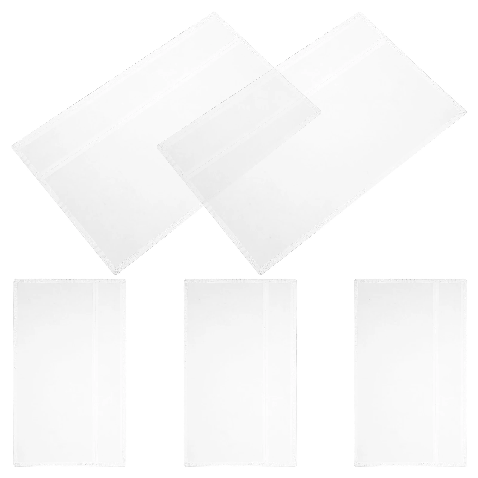 5 Pcs Hard Rubber Cover Protective Clip Rigid Currency Bill Clear Holders Display Frames Paper Sleeves Plastic Banknote