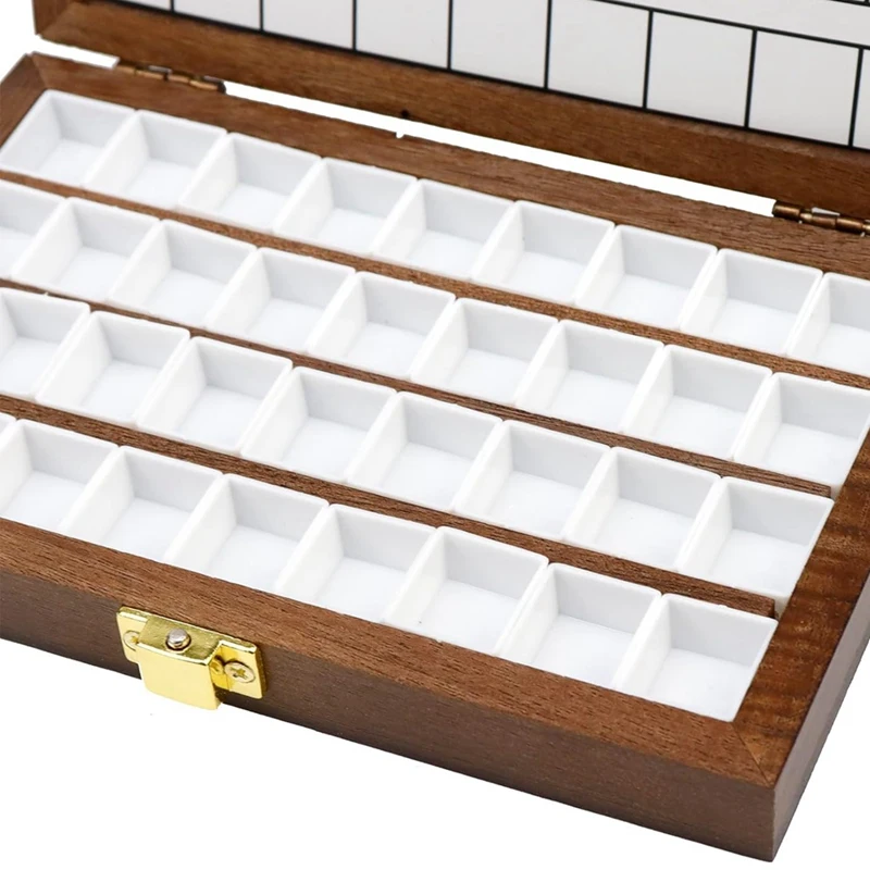 لوحة طلاء خشبية مائية محمولة ، صندوق فارغ ، 36 خلية