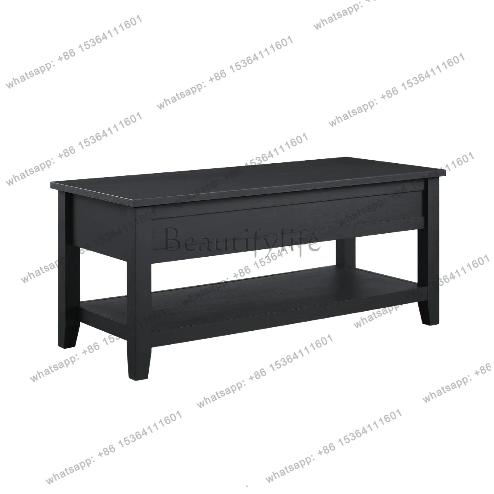 Cross-border multi-functional lifting coffee table, simple and versatile square corner storage table