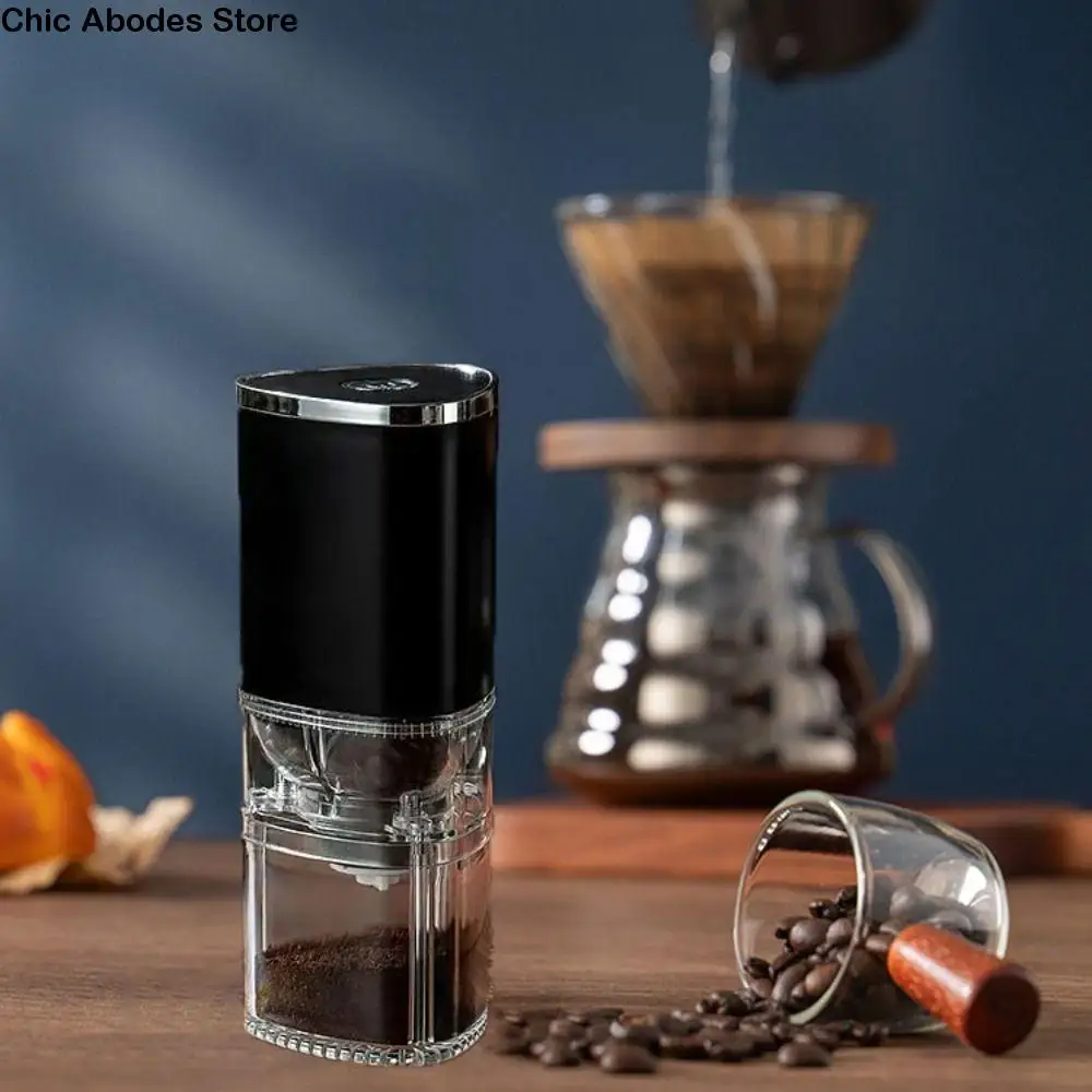 

Automatic Electric Coffee Grinder Ceramic Grinding Core USB Charge Coffee Bean Mill Adjustable Thickness Triangular Prism