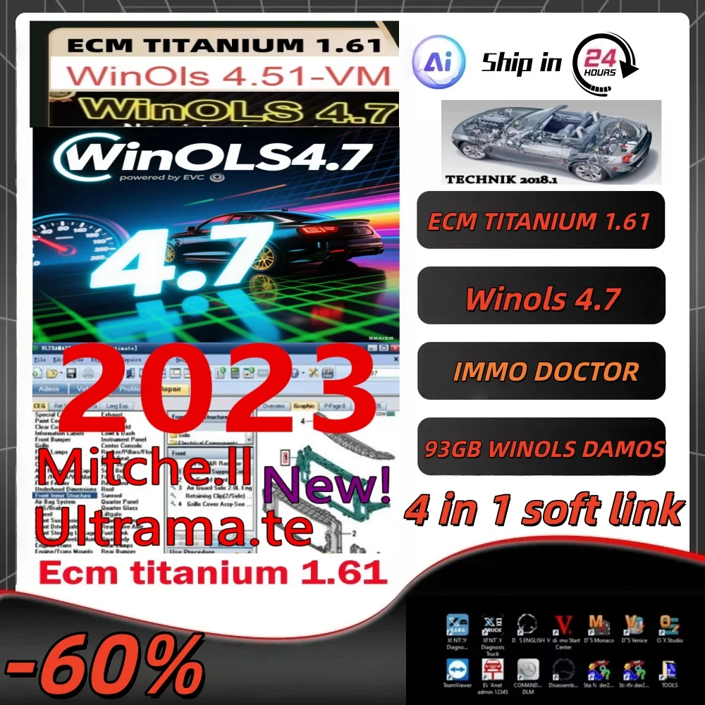 

2023 WinOLS 4.7/ 4.51 Auto ECU +2020 Damos +ECM TITANIUM Chip Tuning SoftwareWith Plugins More Functions ECM TITANIUM 1.61