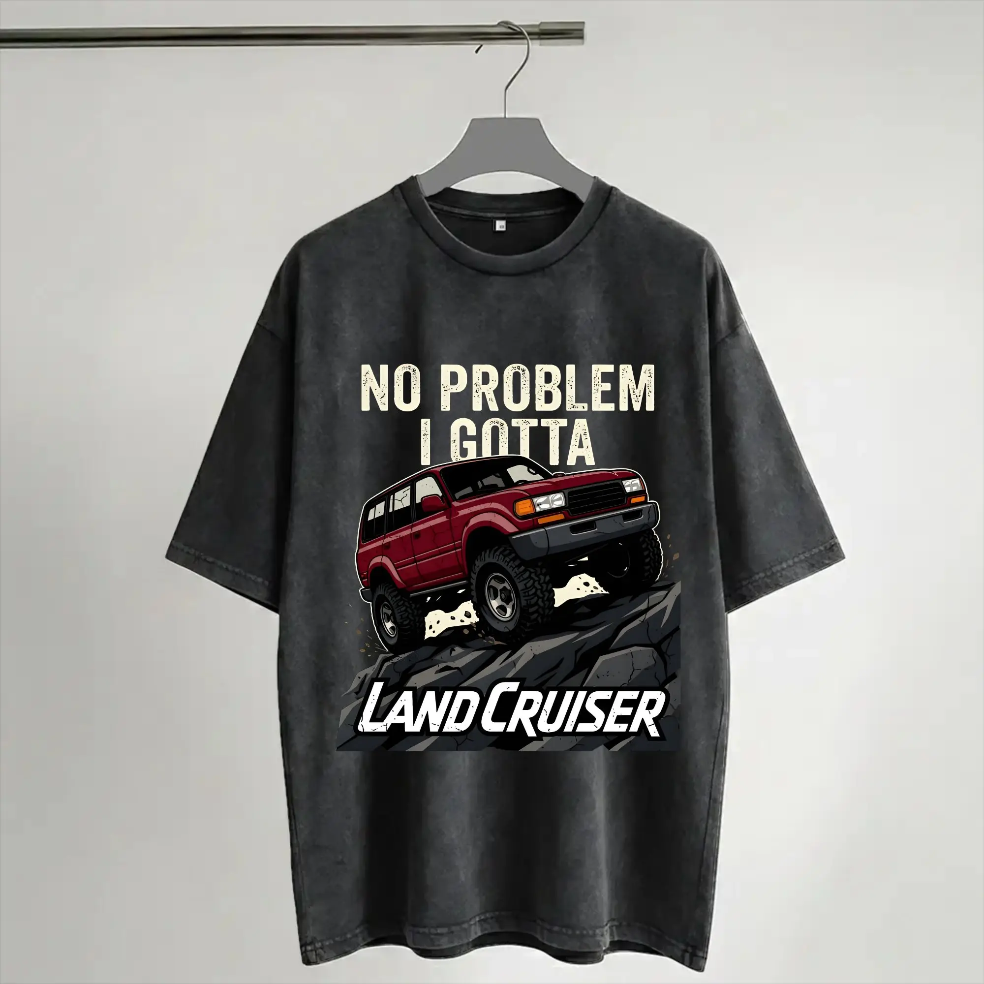 Summer Land Cruiser 80 Series LC80 Red Retro Off-Road Washed T Shirts Merch Oversize T-Shirts  Men Women Tee