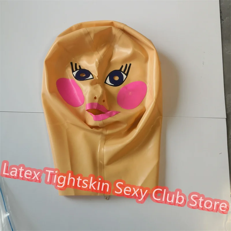 

Handmade Latex Mask Cosplay Rubber Hood High Elasticity Headwear Flesh Halloween Cosplay Costume for Men Women