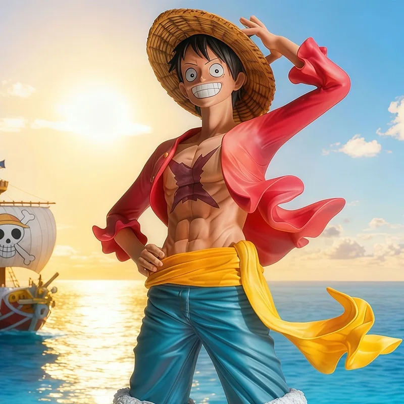 24cm One Piece Manga Ukryty Kapelusz Luffy Anime Model Gk Ręcznie Robiony Model Modny Gadżet Zabawka Prezent