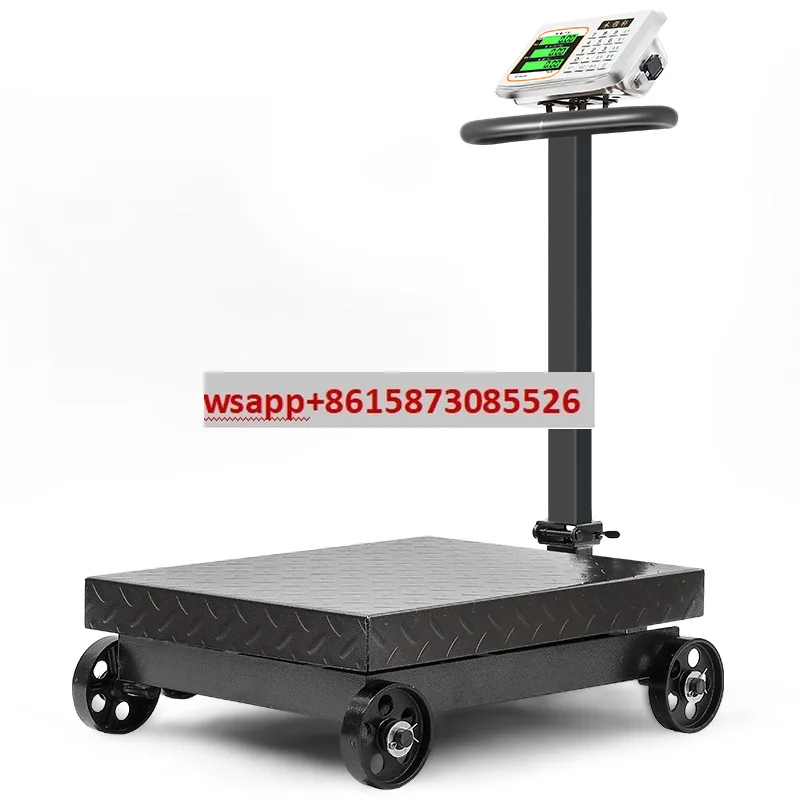 

Electronic scale with wheel folding 500kg weighing 300kg electronic 600 floor counting