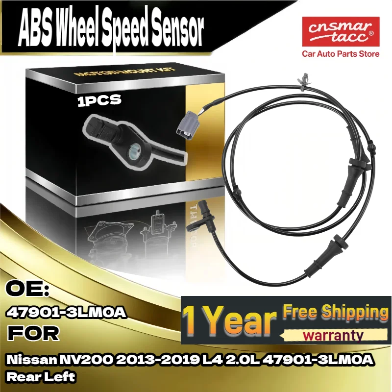 

For ABS Wheel Speed Sensor 47901-3LM0A for Nissan NV200 2013-2019 L4 2.0L Rear Left