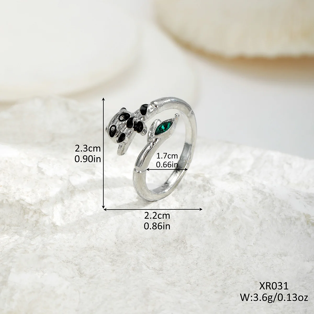 A Fashionable and Creative New Cute Panda Open Ring