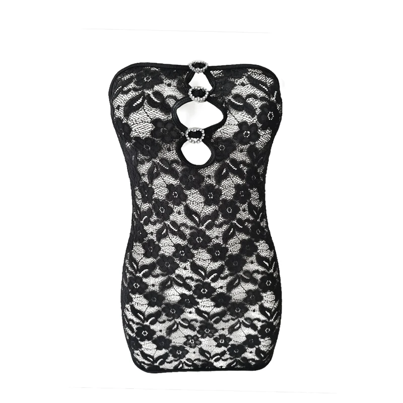 

Изысканный комплект белья: сексуальное женское белье, облегающее, с вырезами, без бретелек, мини-платье, ультра-эротический комплект с бюстгальтером, клубная одежда