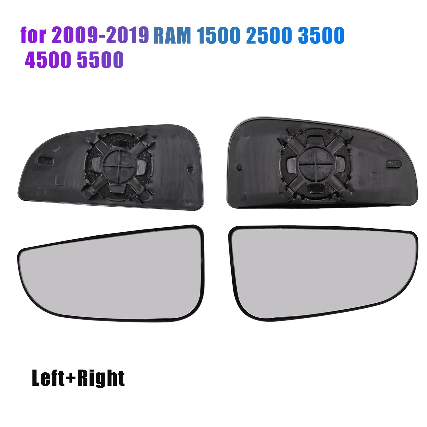 Left + Right Side for 2009-2019 Dodge RAM 1500 2500 3500 4500 5500 Lower Tow Convex Mirror Glass 68067731AA