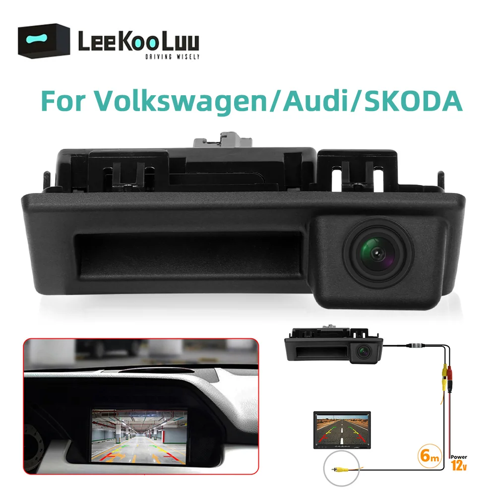 

LeeKooLuu AHD & CVBS Rear View Camera Car Back Reverse Camera IP67 Waterproof Night Vision Parking Cameras for Volkswagen/Audi