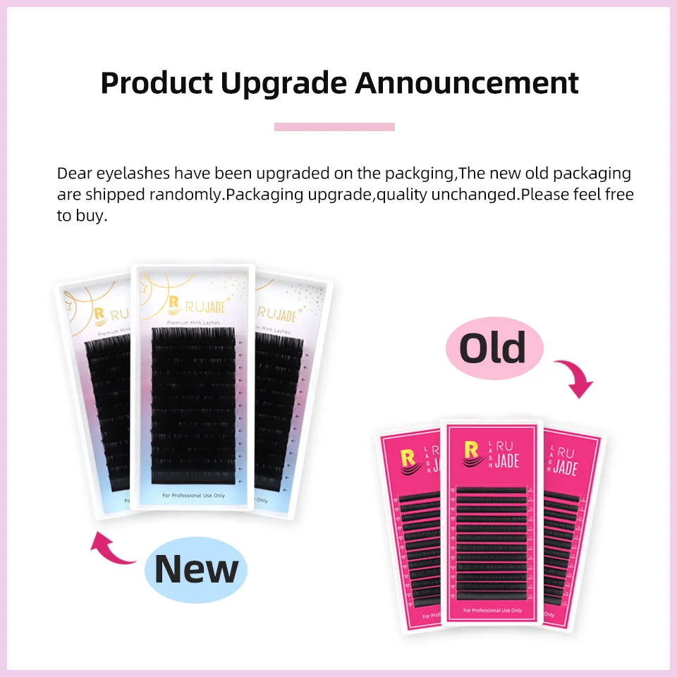 Rujade M LC L Curl Lash Extension MIX Matte Faux Nerz Wimpern Verlängerung Einzelne Wimpern LU L+ LD Make-Up Falsche Wimpern Cilios – Detail 3