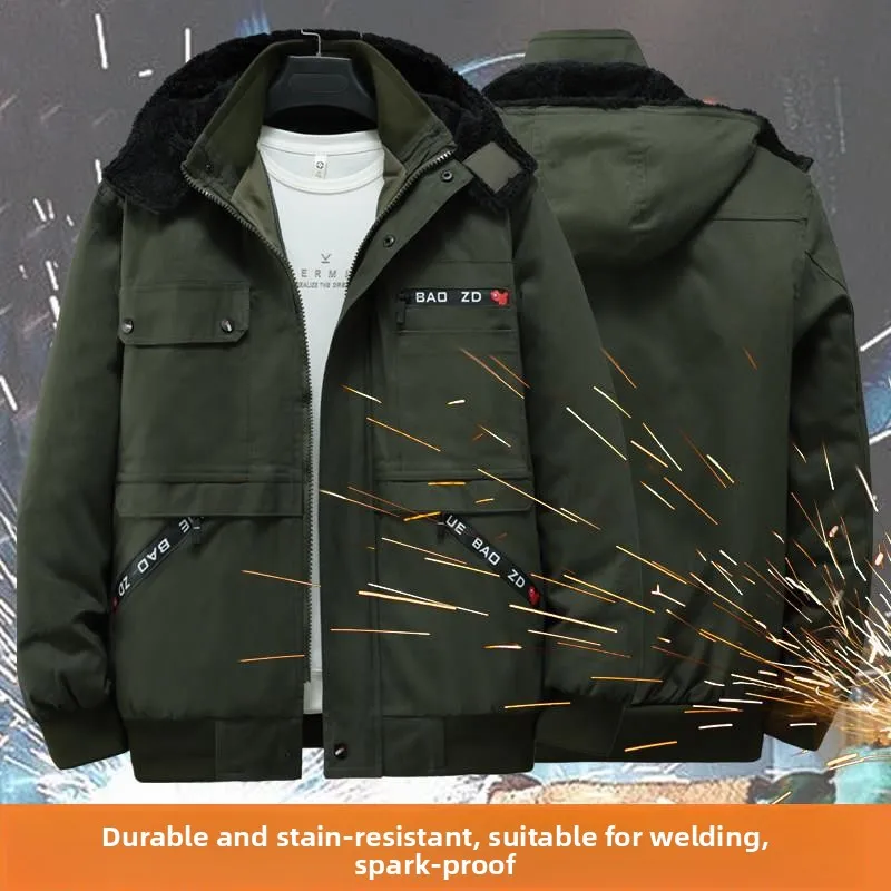 

Men's Camouflage Cotton Jaet Winter Warmth Clothing Detachable Inner Labor Protection Coat Military Cotton Coat for ...