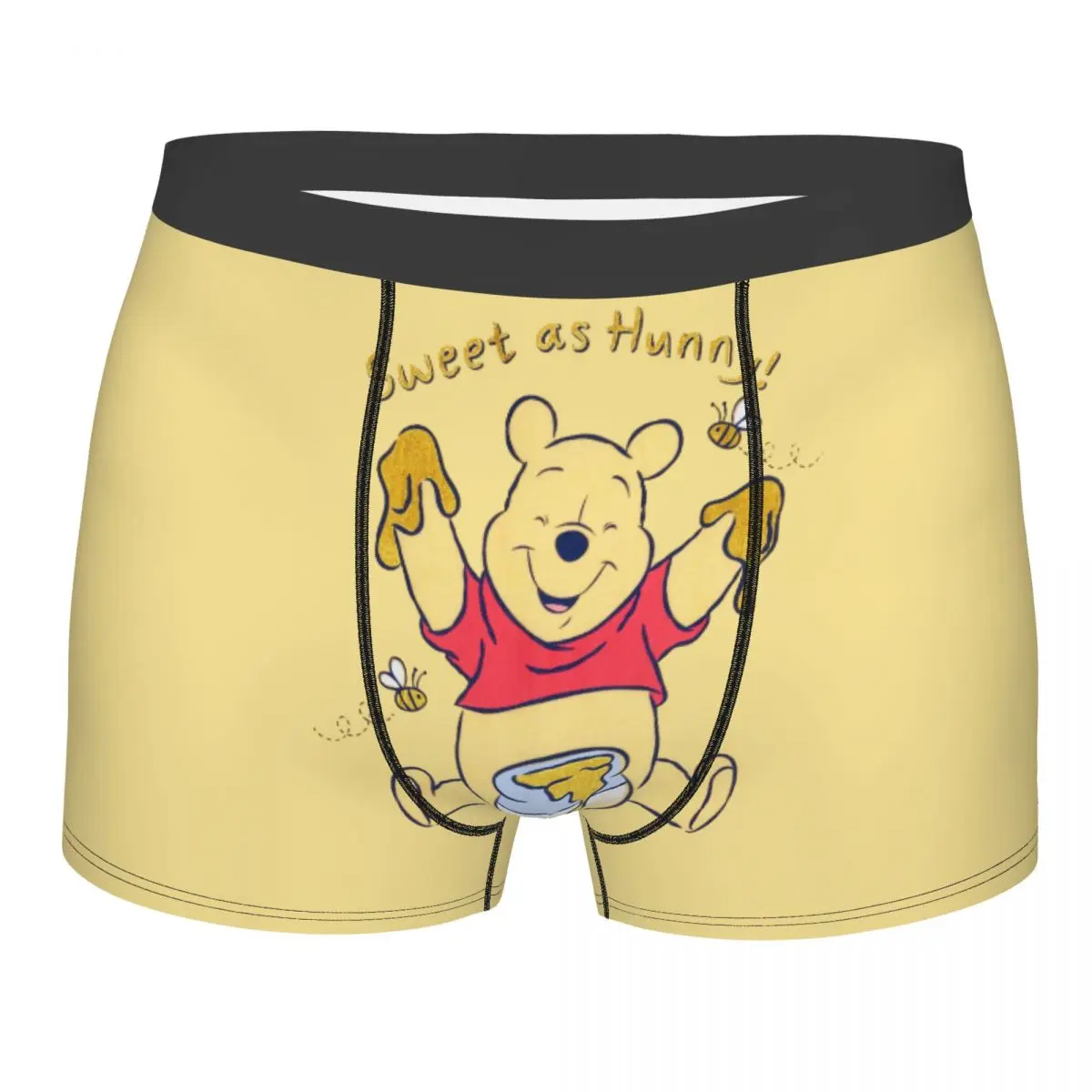 Custom Winnie The Pooh Boxers Shorts Mens Cartoon Bear Briefs Underwear Novelty Underpants