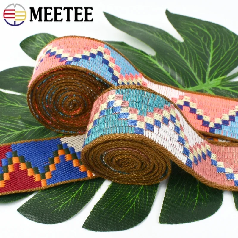 5/10M Meetee 30mm Polyester Jacquard Ribbon Webbing Braid Cotton Bag Strap By Meters Clothes Shoes Belt Band Sewing Material