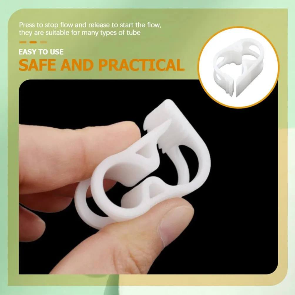 10PCS Clamping 6-12mm Medical Pinch Tube Adjustable Robert Clamp Infusion Flow Control POM Siphon Hose Clamp