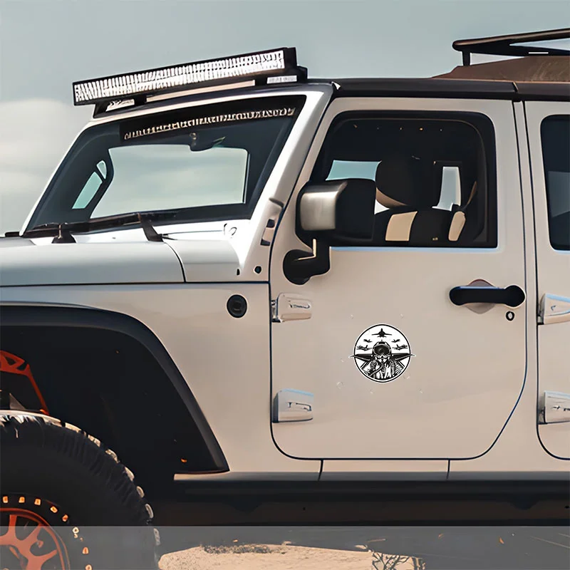 1 قطعة ملصق سيارة طيار عصري للدراجات النارية، ملصق جريئة لتخصيص السيارات والدراجات النارية وفيبي الطيران