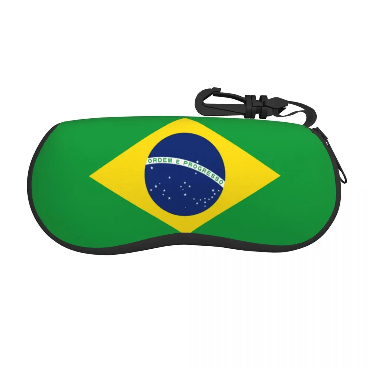 

Brazil Flag Sunglasses Soft Case Neoprene Zipper Shell Eyeglass Case Custom Protective Box For Glasses