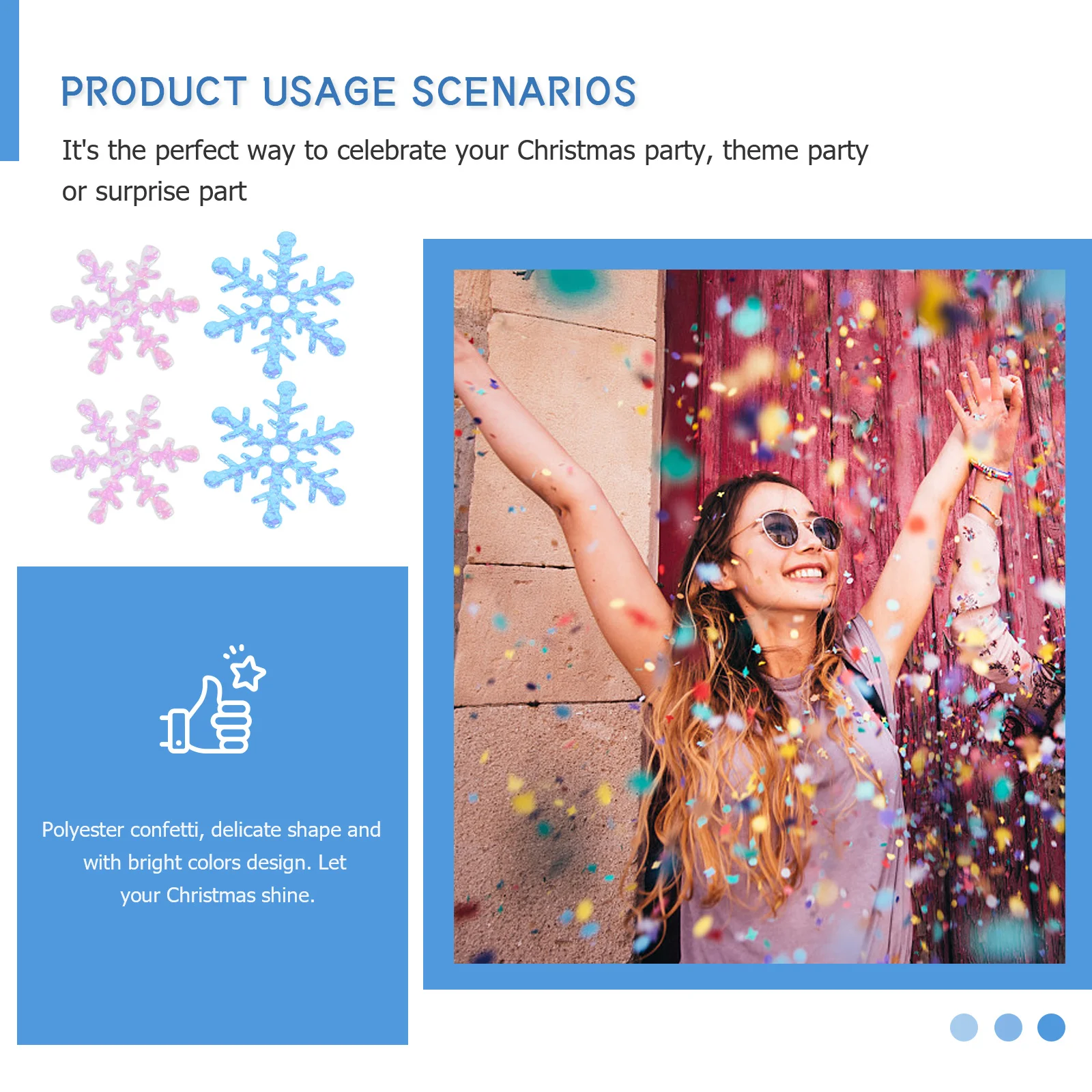 

1Set Snowflake Confetti Decorative Wedding Christmas Party Birthday Glitter Confetti Romantic Celebration Decoration