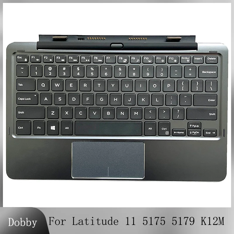 Оригинальная клавиатура K12M для Dell Latitude 11 5175 5179, подставка для рук, Нижняя крышка, клавиатура для планшета, портативная Базовая клавиатура, док-станция 0WF3MH