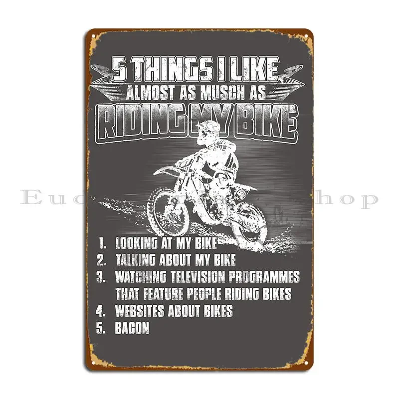 5 Things I Like As Much As Riding My Bike Metal Sign Cinema Sign Garage Customized Garage Tin Sign Poster