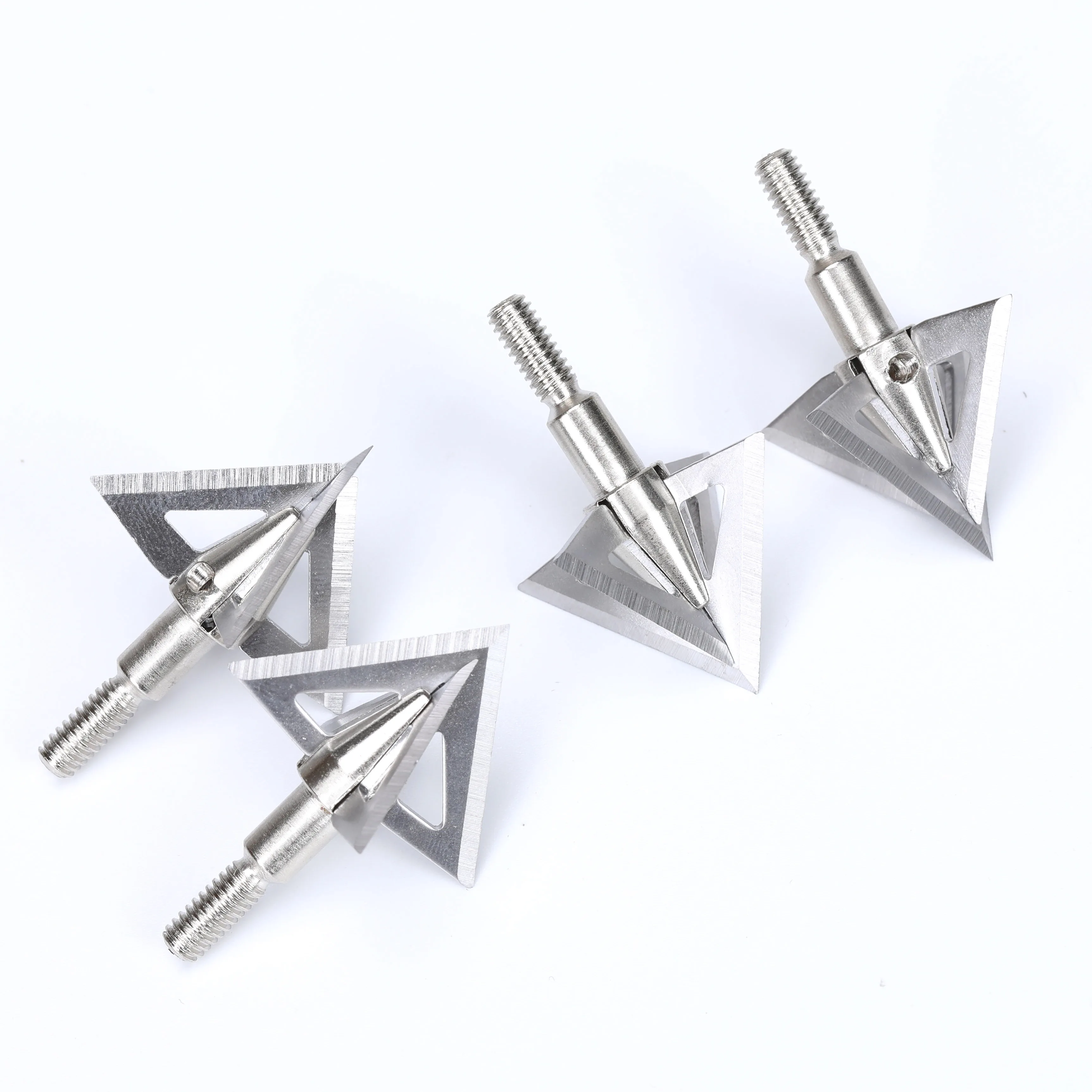 6pcs Broadheads Cross Star Arrow Heads Tip Point Diameter 6.2mm for Outdoor DIY Bow and Arrow Archery Hunting Shooting