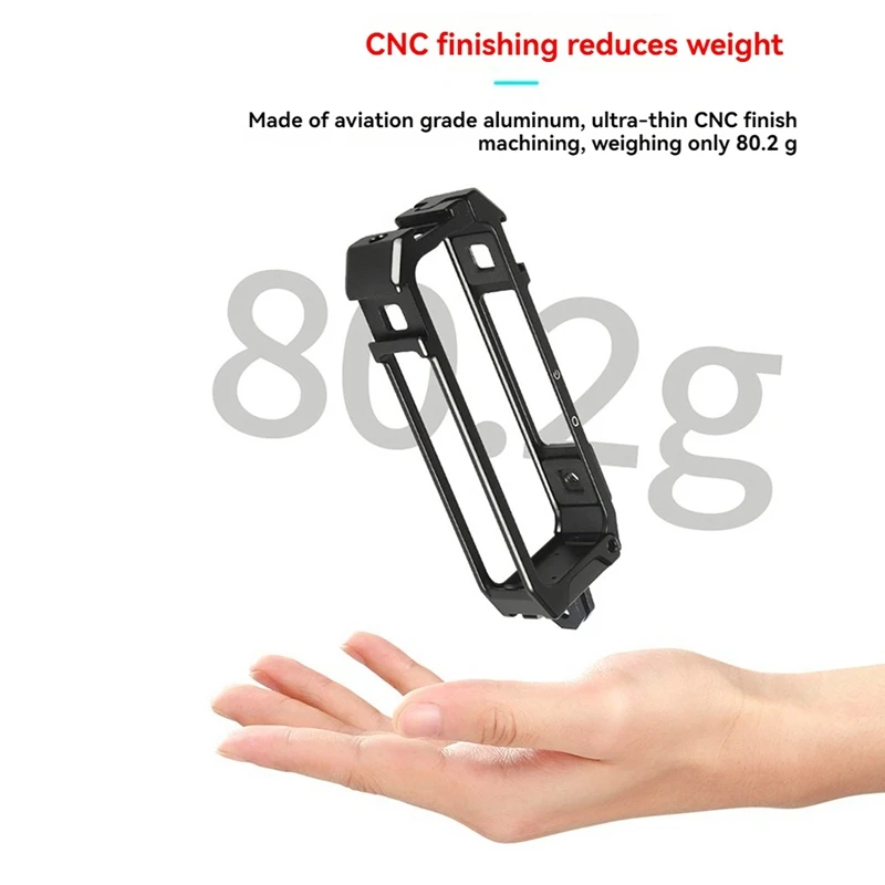 인스타 360 X4 용 카메라 보호 프레임, 금속 케이지 리그 하우징, 확장 콜드 슈 베이스 포함