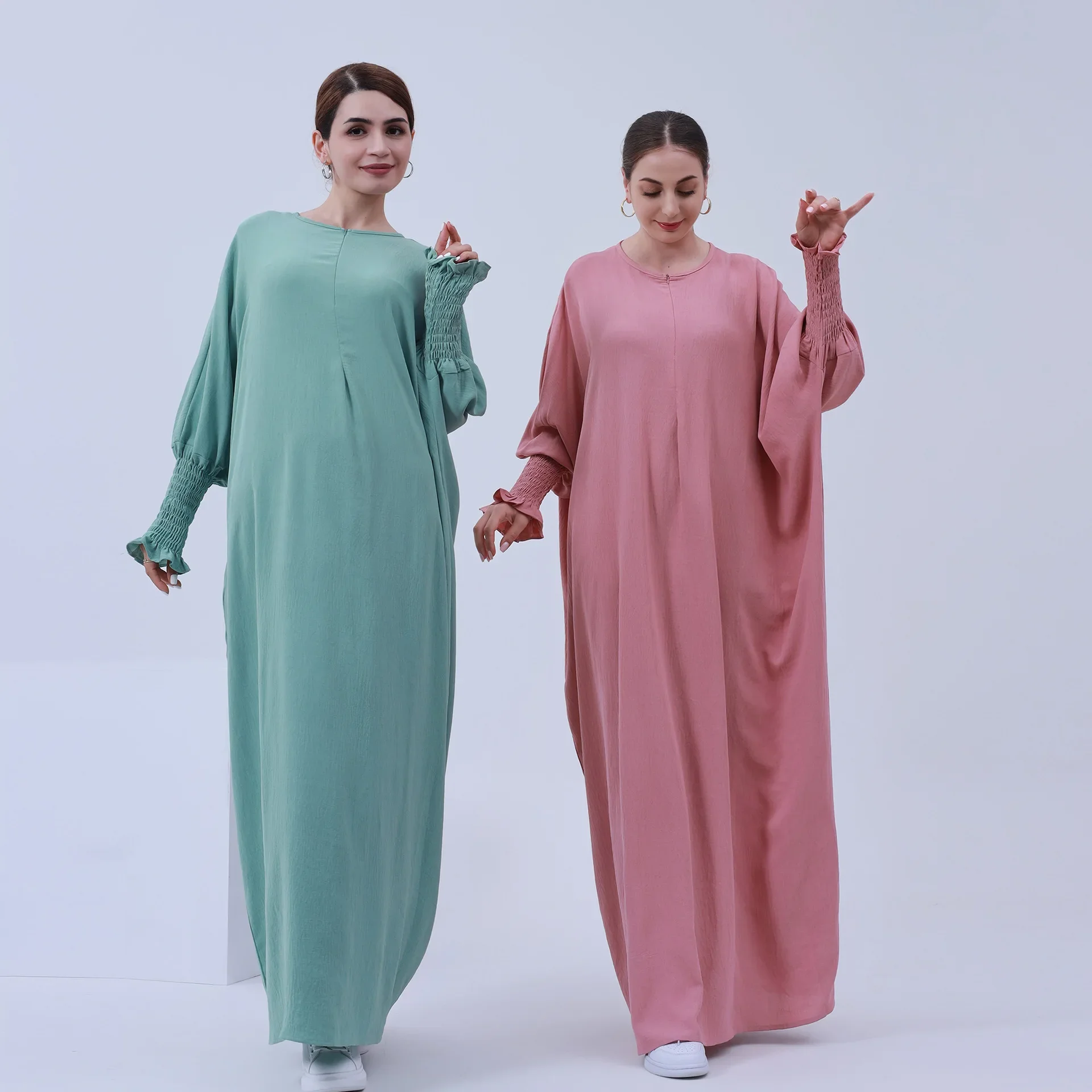 

Abayas For Women Muslim One-piece Prayer Long Dresses Dubai Modest Robe Elegant Islamic Turkey Kaftan Moroccan Caftan Plus Size