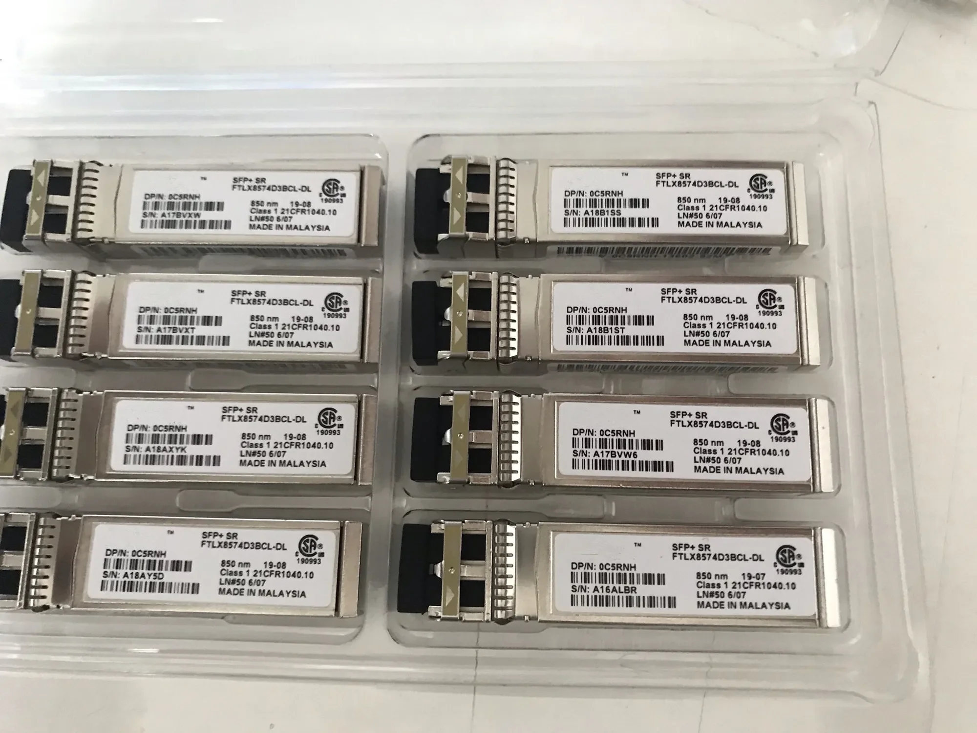 10GB SFP Optical Transceiver FTLX8574D3BCL-DL 0C5RNH SR 10G 850NM switch sfp Channel sfp 10g sr/adapter switch SFP+ SR