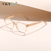 VICKY, nuevos modelos simples de moda, diseño de ojo de gato, gafas de lectura antiluz azul para mujer, se pueden personalizar con prescripción 27022