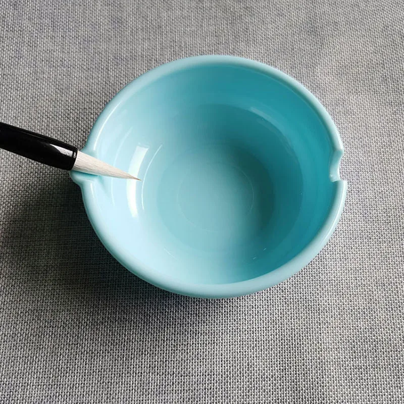 Multifunctional Ink Dish Ink Plate Brush Rest With Lid For Chinese Calligraphy And Sumi-e Painting